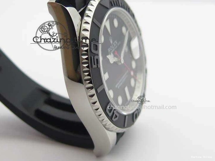 0418 ModernLook Yacht-Master 116655 SS JF Best Edition Ceramic Bezel On Rubber Strap SA 3850